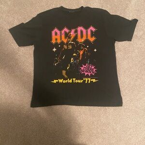 AC/DC Black and Orange Kids World Tour '77 Tee